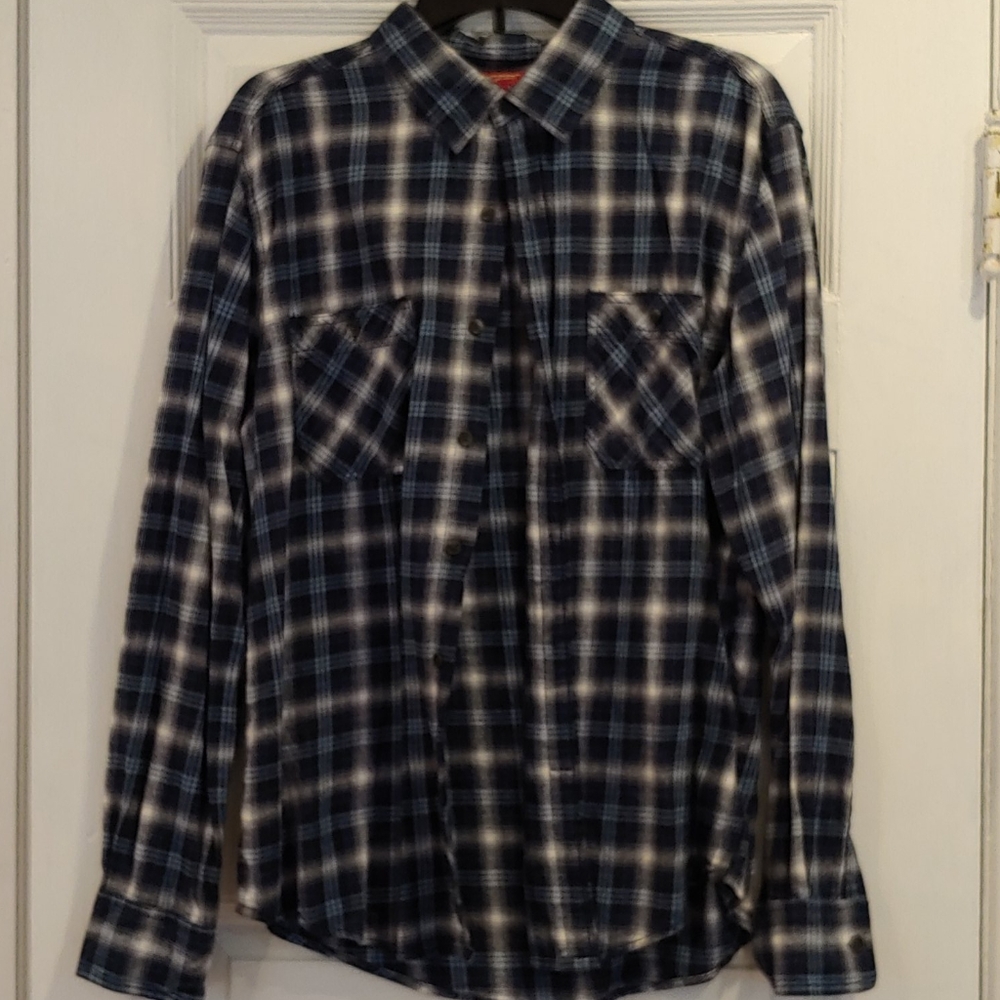 Blue button down